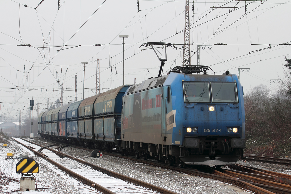 CFL Cargo 185 512-1 in Recklinghausen-Ost 24.1.2019