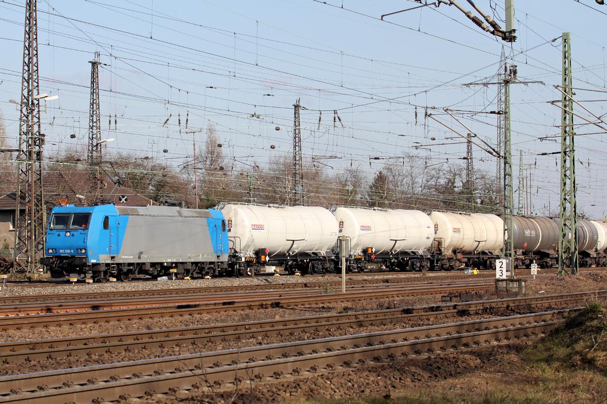 CFL Cargo 185 519-6 in Oberhausen-West 22.2.2018
