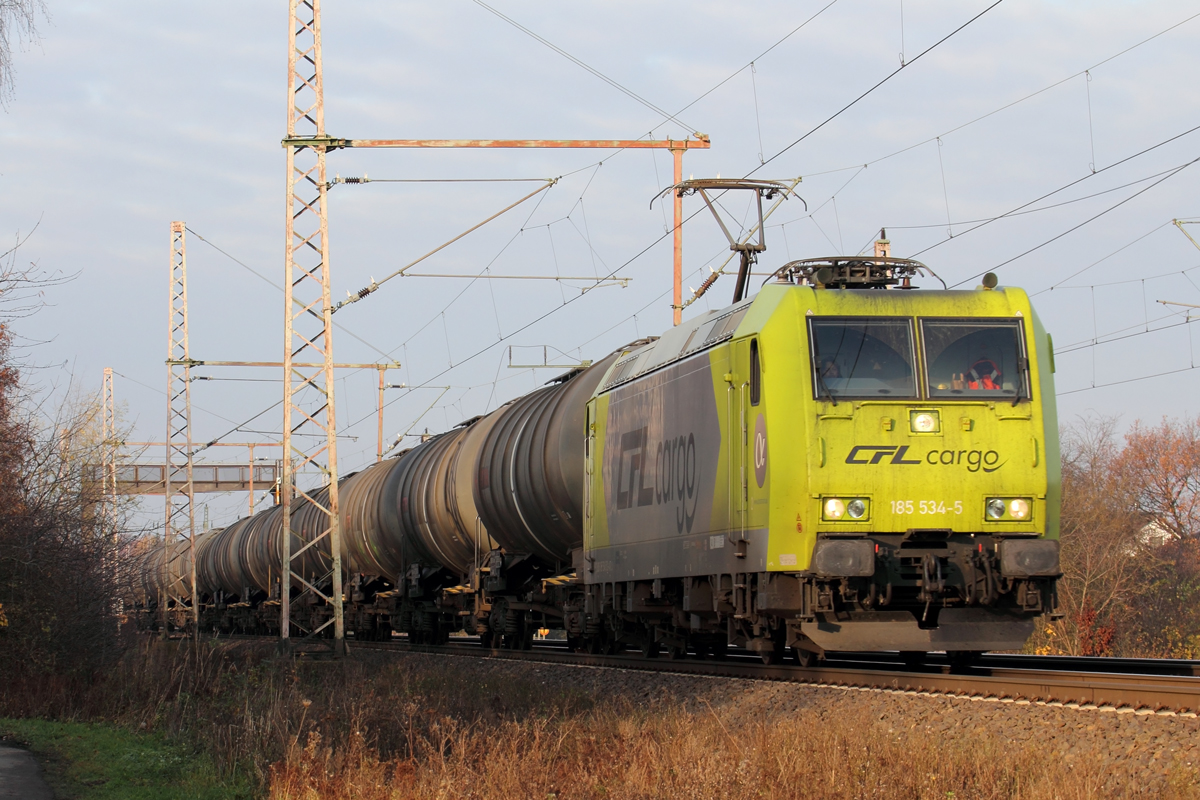 CFL Cargo 185 534-5 in Dedensen-Gümmer 25.11.2021
