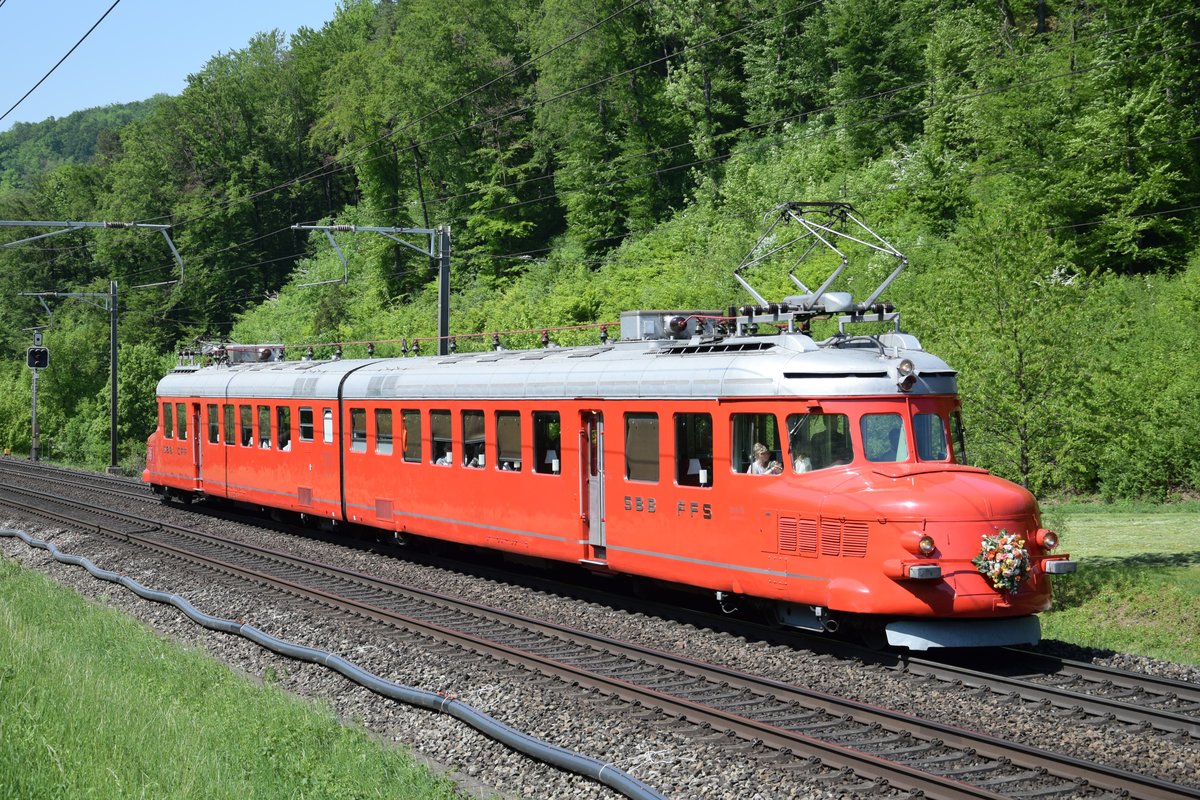 Churchill-Pfeil unterwegs in Richtung Tecknau nach Gelterkinden am 06.05.2018