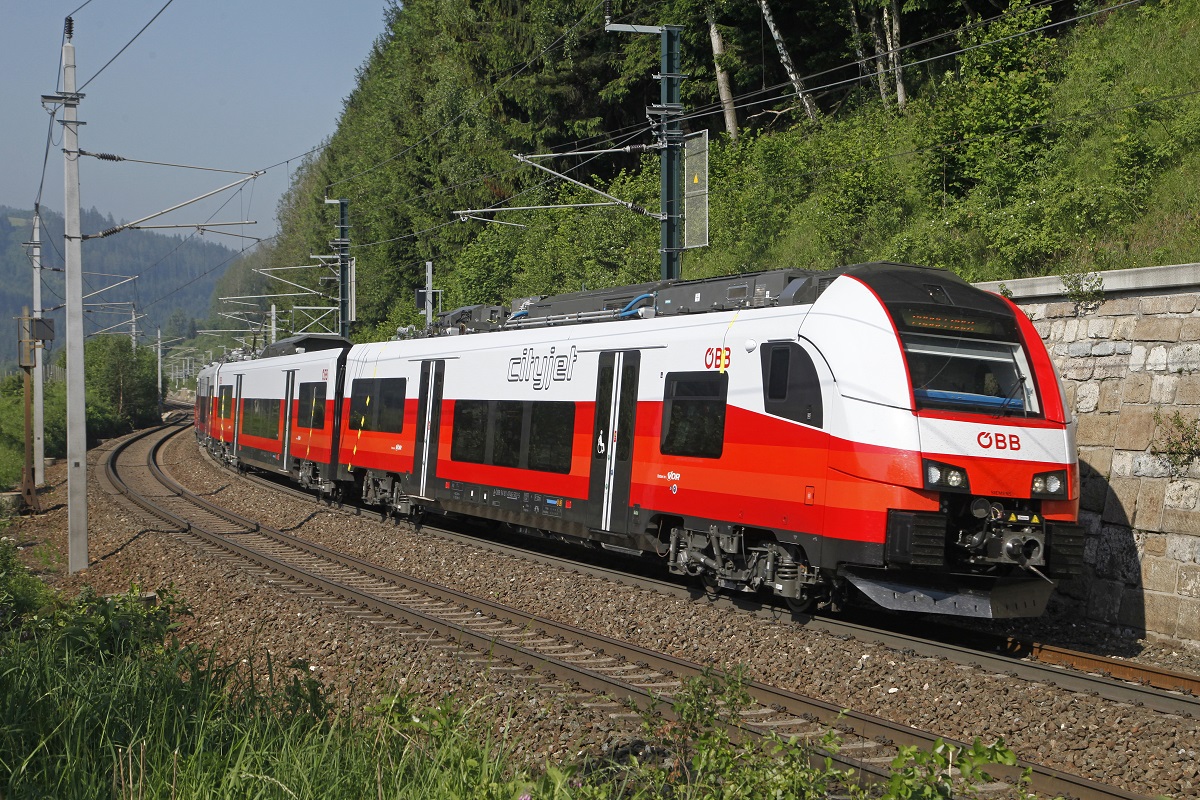 Cityjet 4746 502 auf Probefahrt bei Spital am Semmering am 12.06.2015.