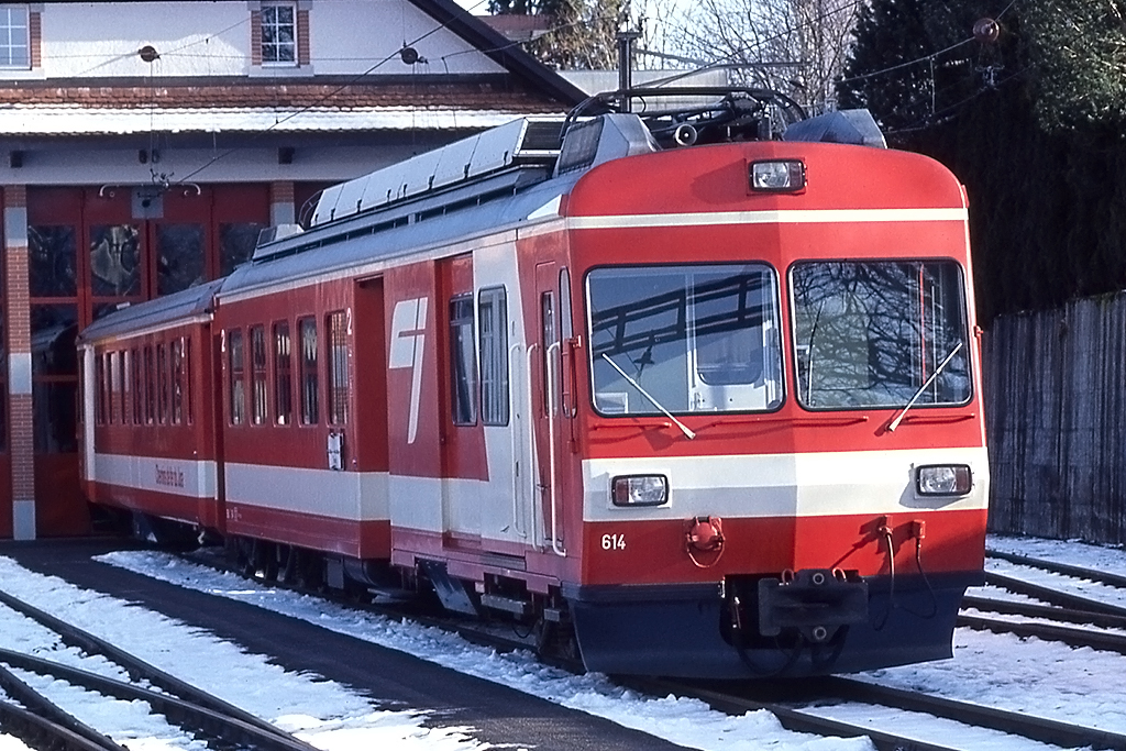 CJ, BDe 4/4II, 614, 20.12.2003 Tramelan 





