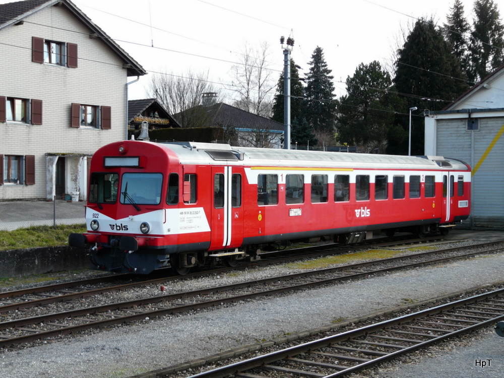CJ - Ex BLS/RM/EBT  Steuerwagen ABt 50 38 38-33922-7 in Bonfol am 02.03.2014