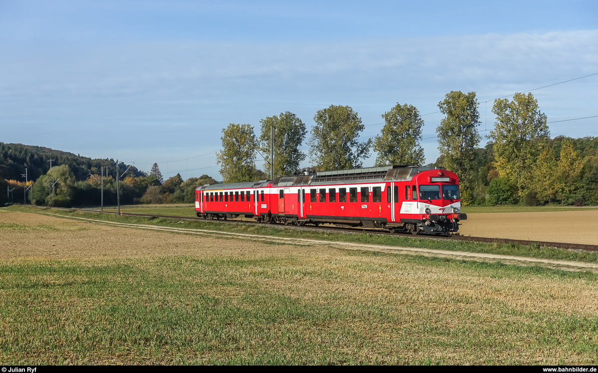 CJ RBDe 566 I 222 am 12. Oktober 2018 als Regio Porrentruy - Bonfol kurz vor Alle.