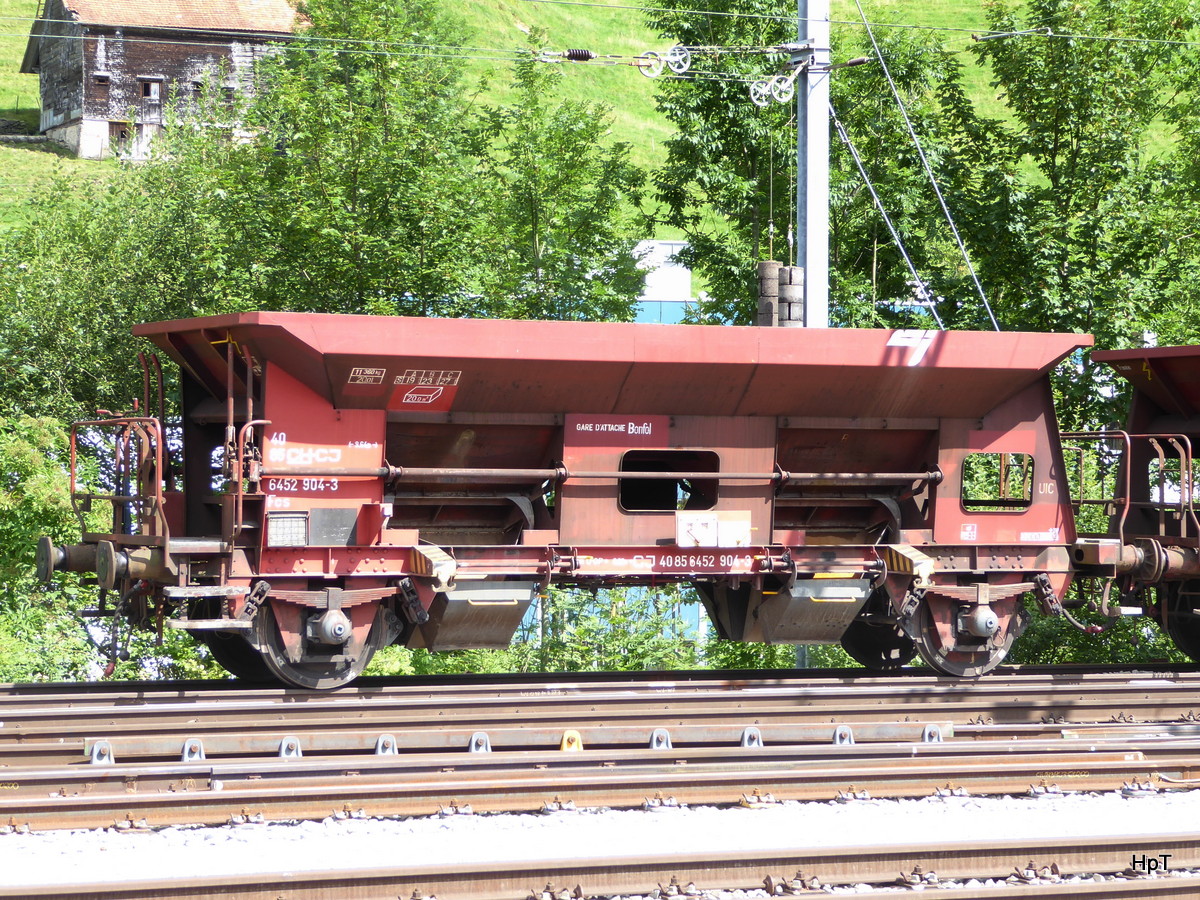 CJ - Schotterwagen Fcs 40 85 645 904-3 abgestellt in Herisau am 24.07.2016