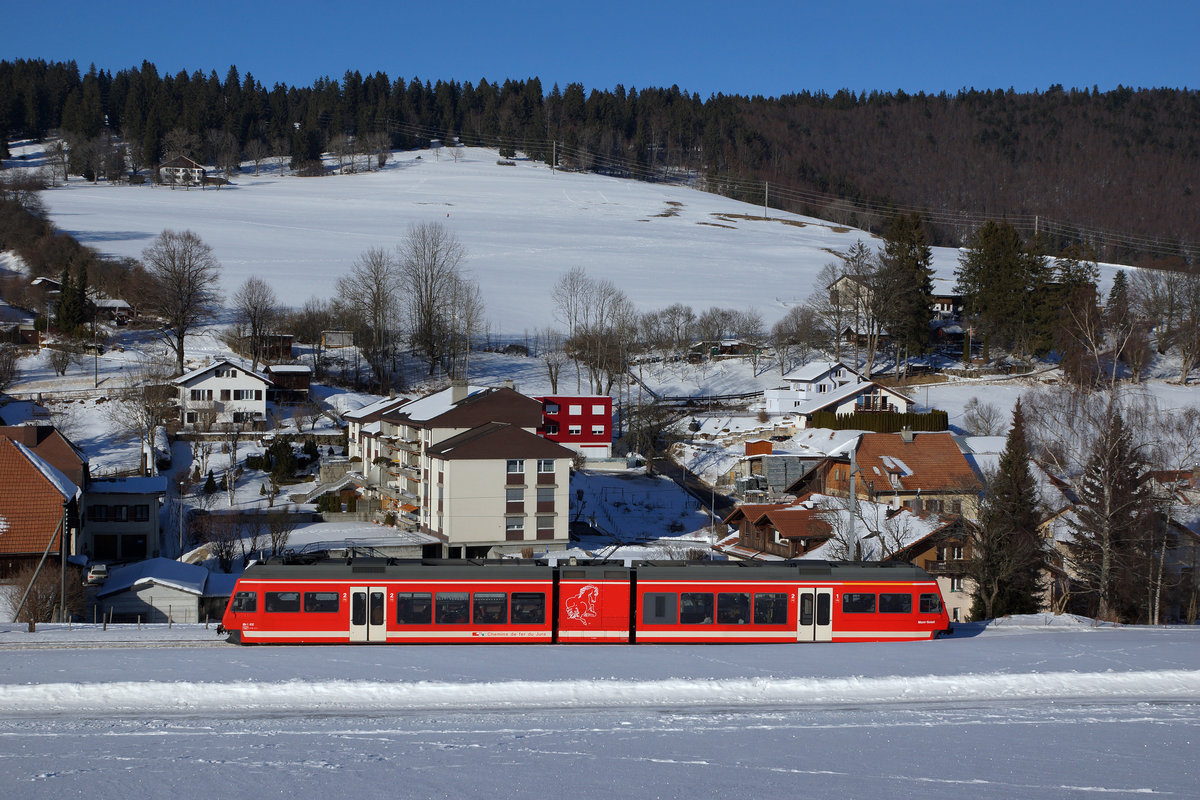 CJ: Winterimpressionen im Jura vom 22. Januar 2017.
Bei Tramelan.
Foto: Walter Ruetsch