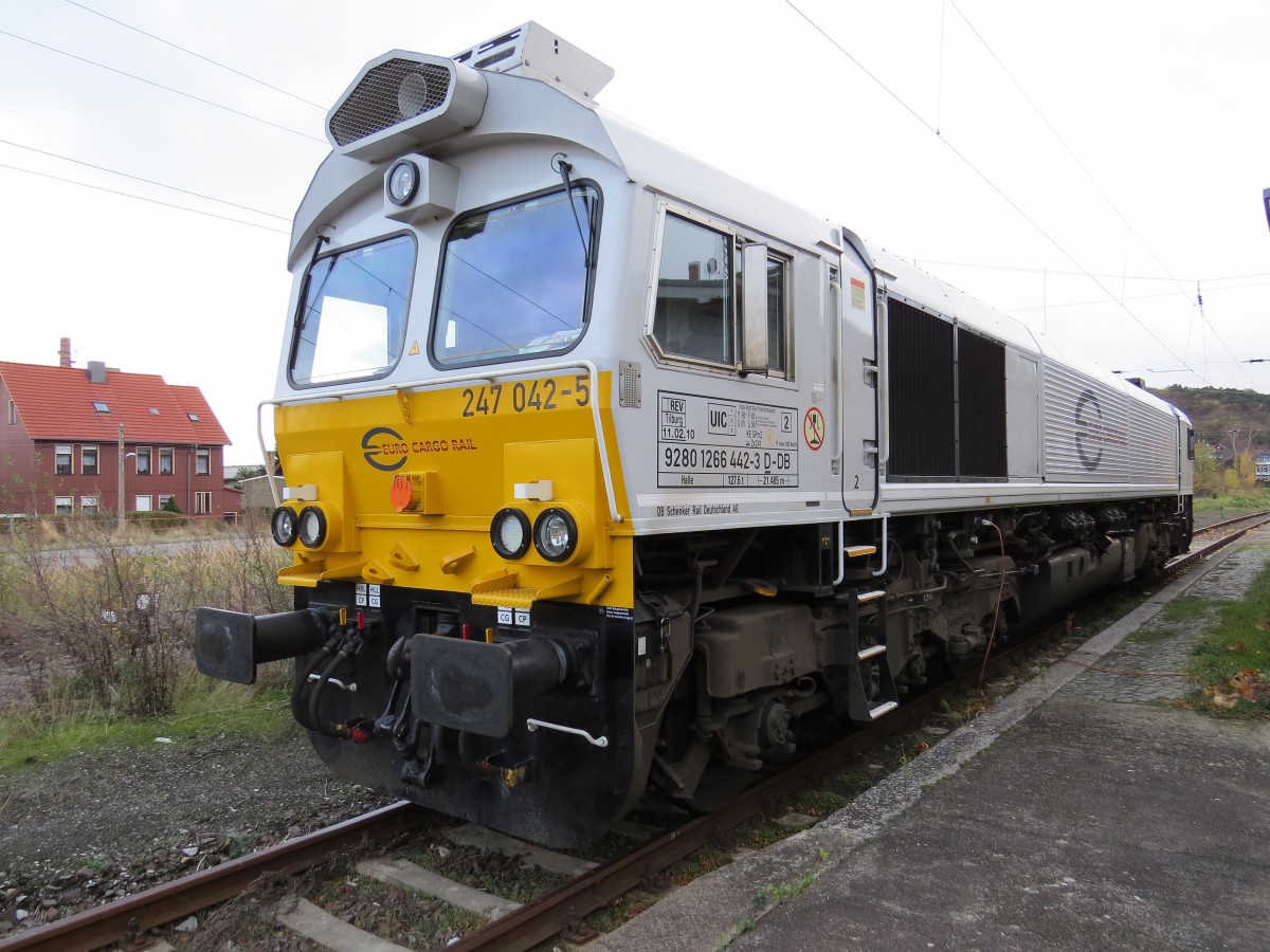 Class 66 in Blankenburg (Harz) am 02.11.2013