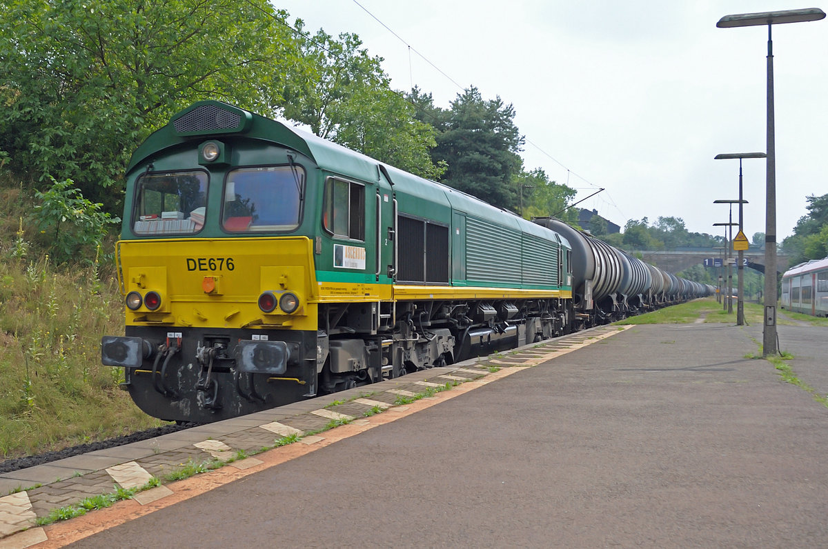 Class 66 DE676 @ Darmstadt Süd 25.07.2016