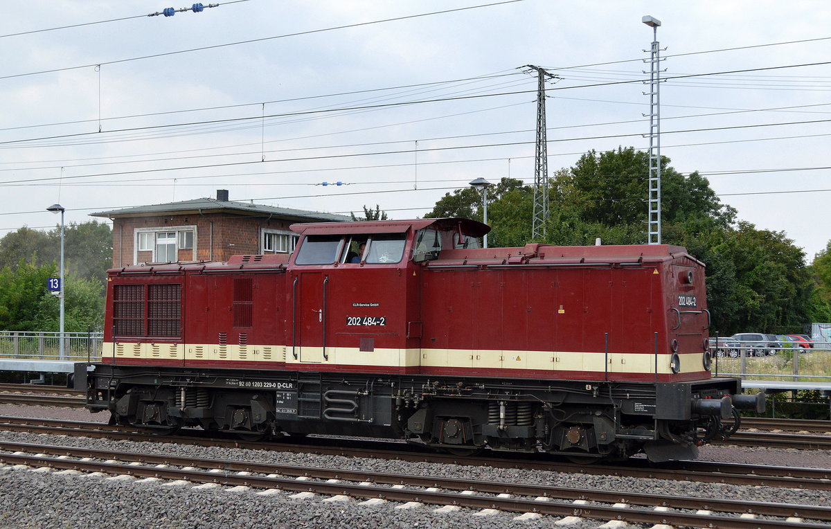 CLR 202 484-2 (92 80 1203 229-0 D-CLR) am 20.07.18 Durchfahrt Magdeburg Hbf.