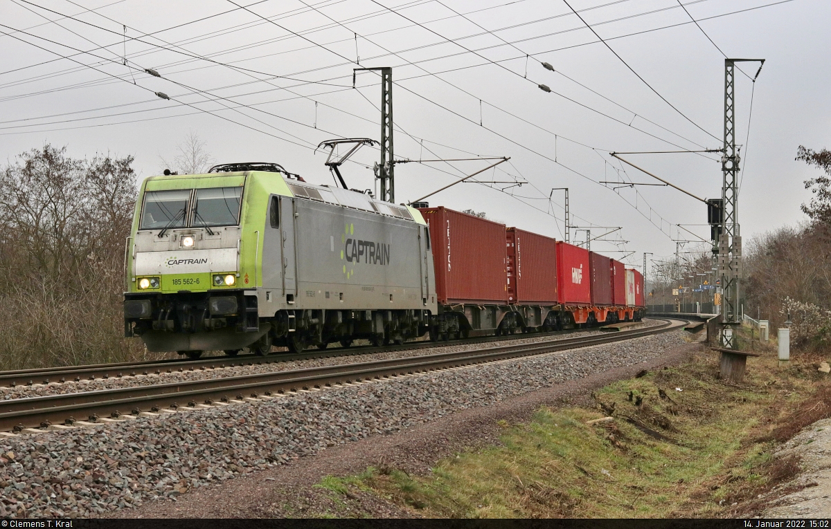 Containerzug mit 185 562-6 unterwegs in Magdeburg Herrenkrug Richtung Magdeburg-Neustadt.

🧰 ITL Eisenbahngesellschaft mbH (ITL)
🕓 14.1.2022 | 15:02 Uhr