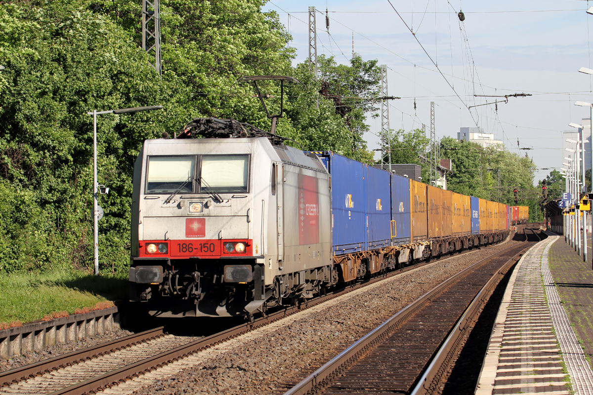 Crossrail 186-150 durchfährt Bonn-Beuel 17.5.2017