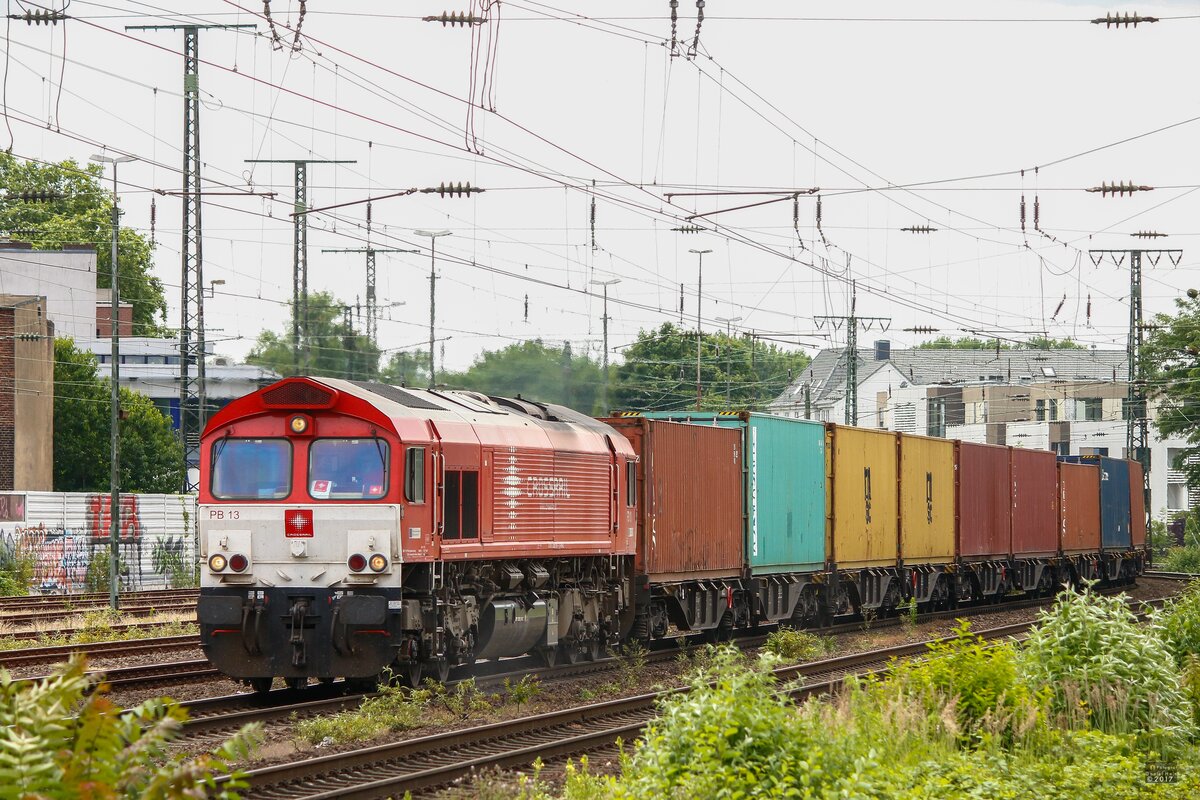 193 605 MRCE/Boxxpress mit einem Containerzug bei Karlstadt Richtung ...