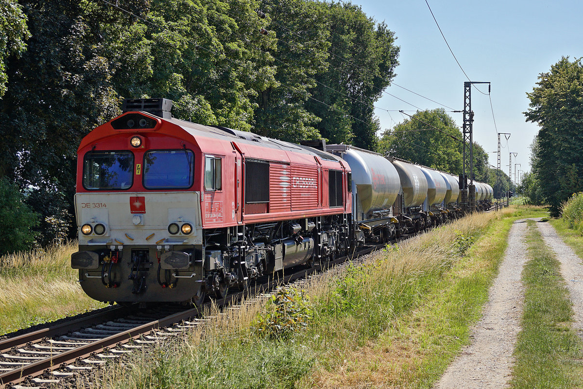 CrossRail Lokomotive DE 6314 am 24.06.2020 in Boisheim.