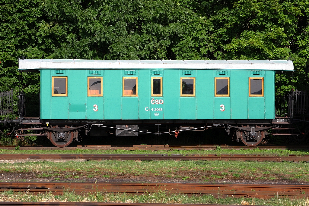 CSD Ci 4-2068 (CD 55 54 85-20 282-7 BRat) am 09.August 2019 im Bahnhof Telc.


