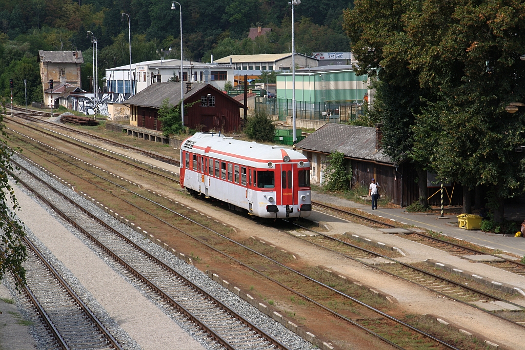 CSD M286.0001 (CD 850 001-9) am 18.August 2018 im Bahnhof Zastavka u Brna.