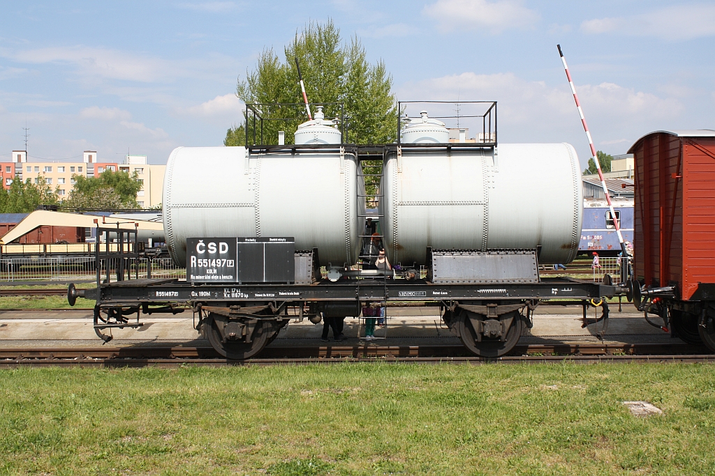 CSD R 551497[P] am 12.April 2014 im Eisenbahnmuseum in Bratislava Východ. 

