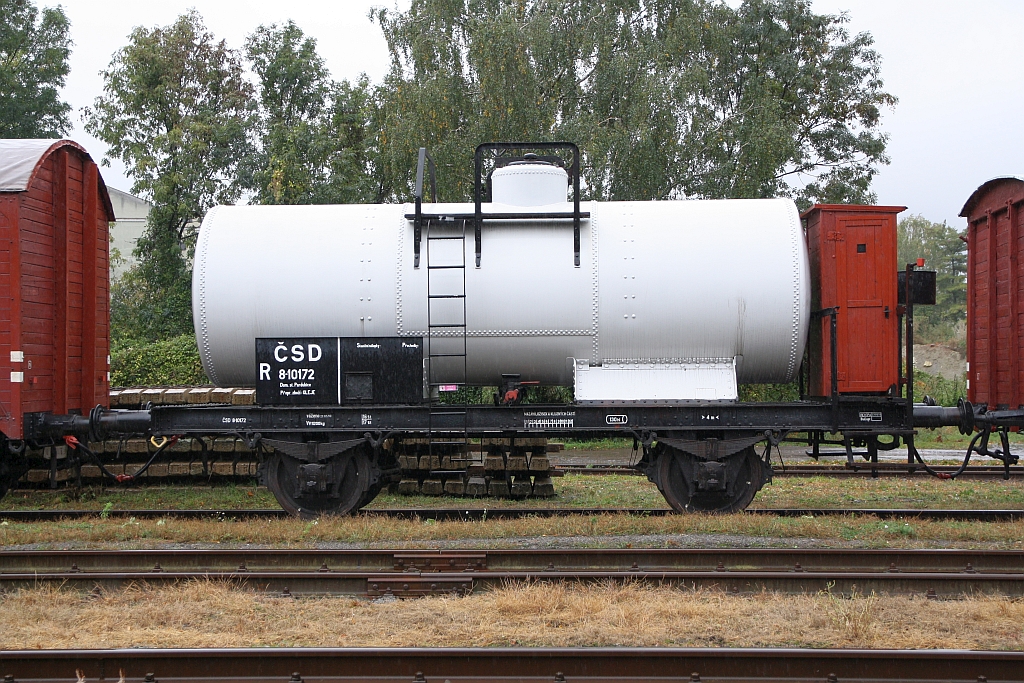 CSD R 8-10172, ausgestellt anlässlich der Feierlichkeiten  120 Jahre Chrudimsky Lokalbahn , am verregnetem 05.Oktober 2019 im Bahnhof Chrudim mesto.