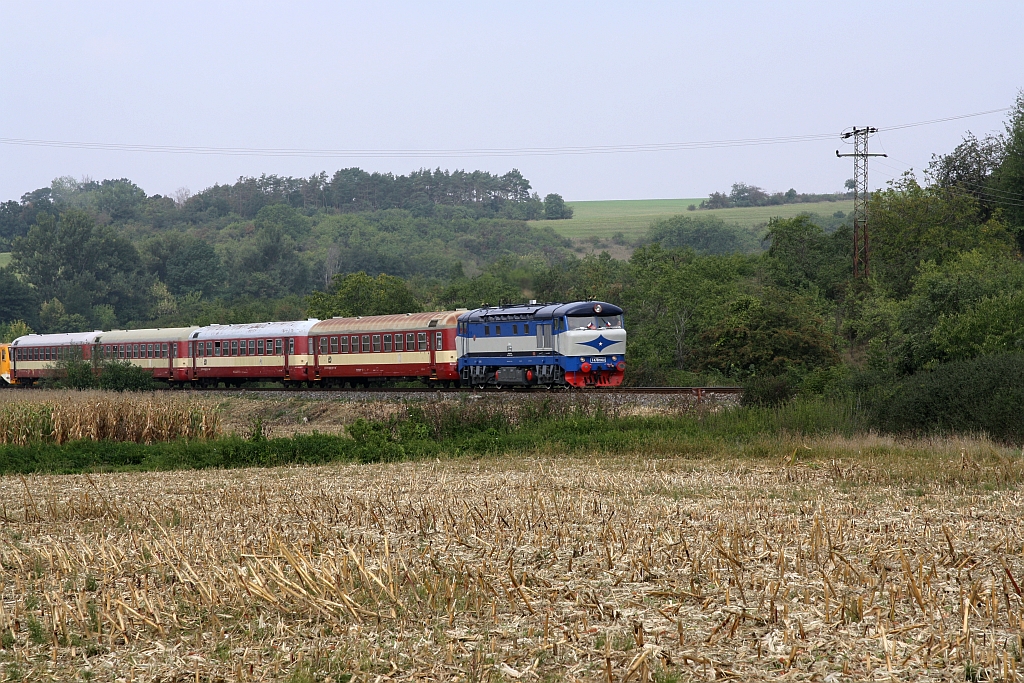 CSD T478 1002 am 08.September 2018 kurz vor der Haltestelle Popovice u Uherskeho Hradiste.
