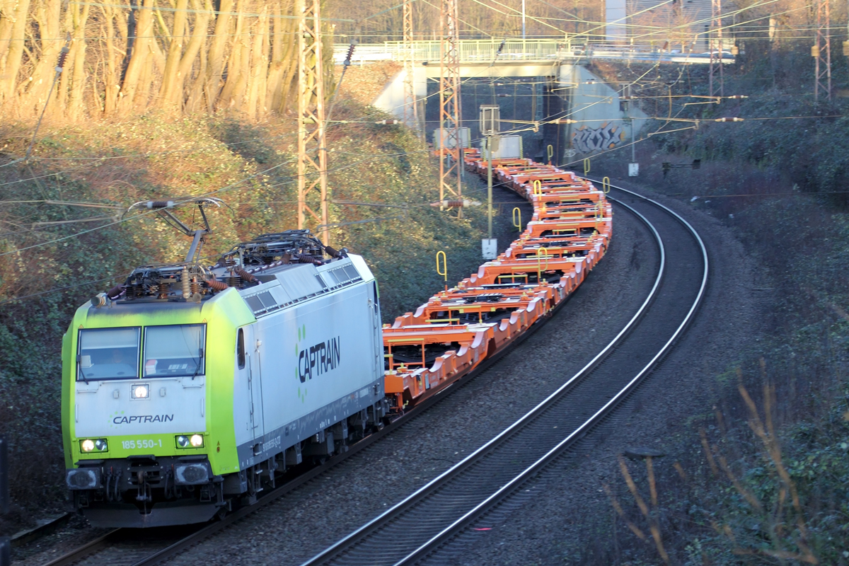 CTD 185 550-1 auf der Hamm-Osterfelder Strecke in Recklinghausen 7.2.2020