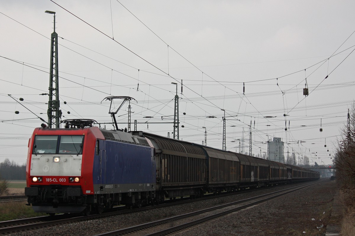CTD 185-CL 003 am 6.4.13 mit einem umgeleiteten Papierzug in Nievenheim.