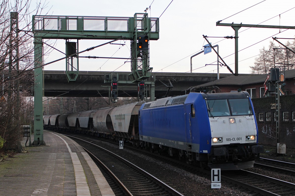 CTD/TWE 185-CL 001 am 17.1.14 mit einem Müslibomber in Hamburg-Harburg.