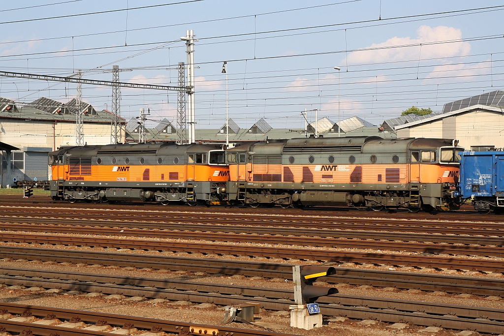 CZ-AWT 753 709-5 und 739-2 am 20.Juli 2018 im Bahnhof Breclav.