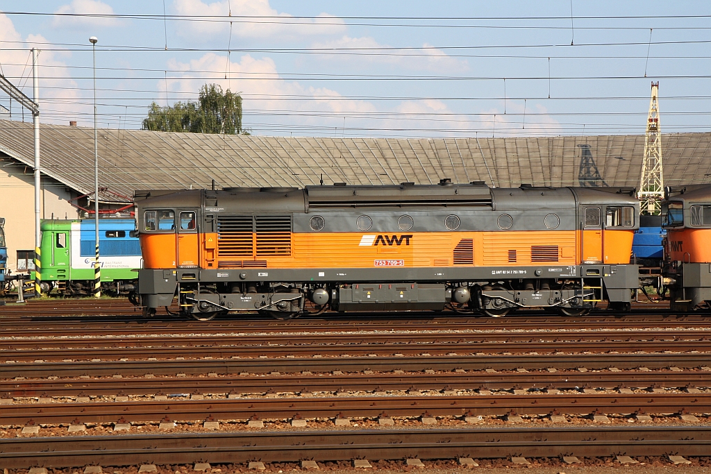 CZ-AWT 753 709-5 am 20.Juli 2018 im Bahnhof Breclav.