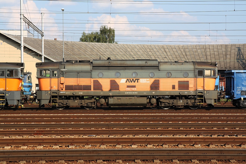 CZ-AWT 753 739-2 am 20.Juli 2018 im Bahnhof Breclav.