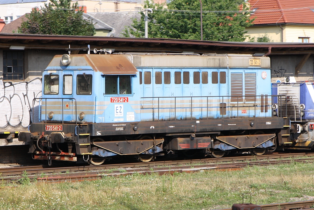 CZ-ELZEL 720 541-2 am 21.Juli 2018 im Bahnhof Ceska Trebova.