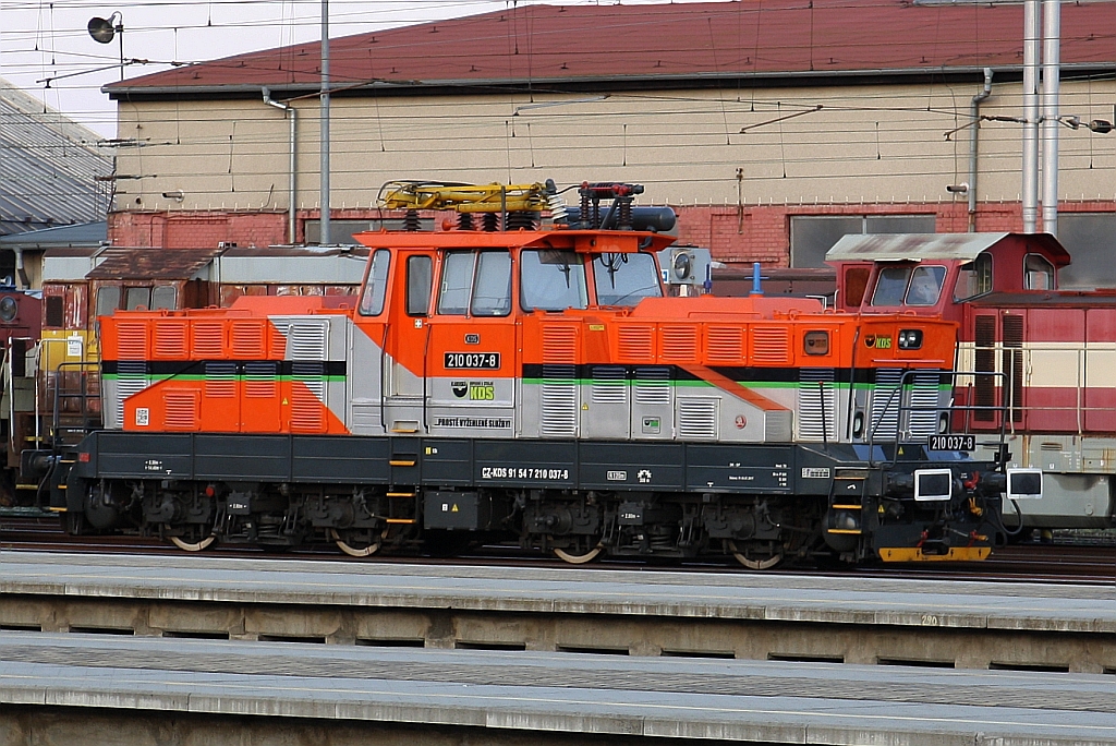 CZ-KDS 210 037-8 am 18.August 2018 im Bahnhof Breclav.