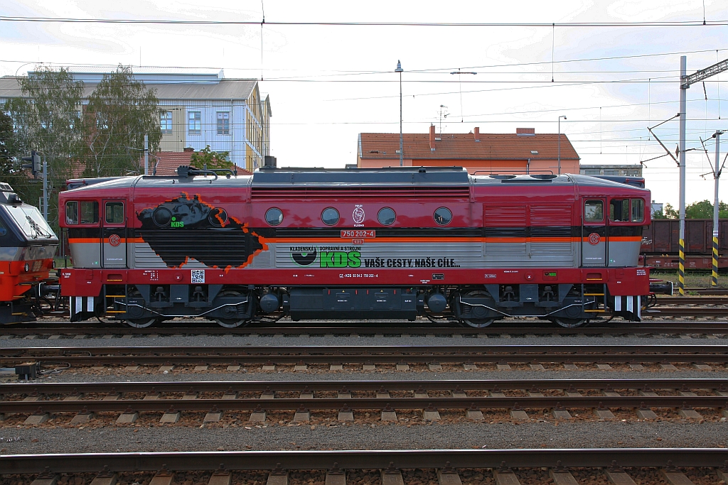 CZ-KDS 750 202-4 am 15.August 2018 im Bahnhof Breclav.