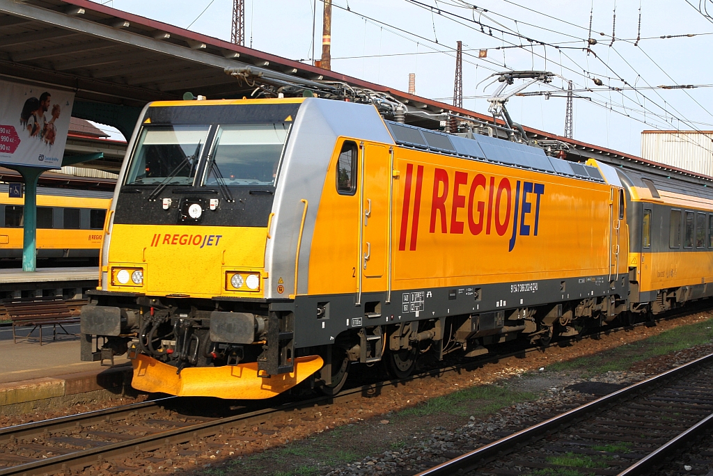 CZ-RJ 386 202-6 am 21.Juli 2018 im Bahnhof Ceska Trebova.