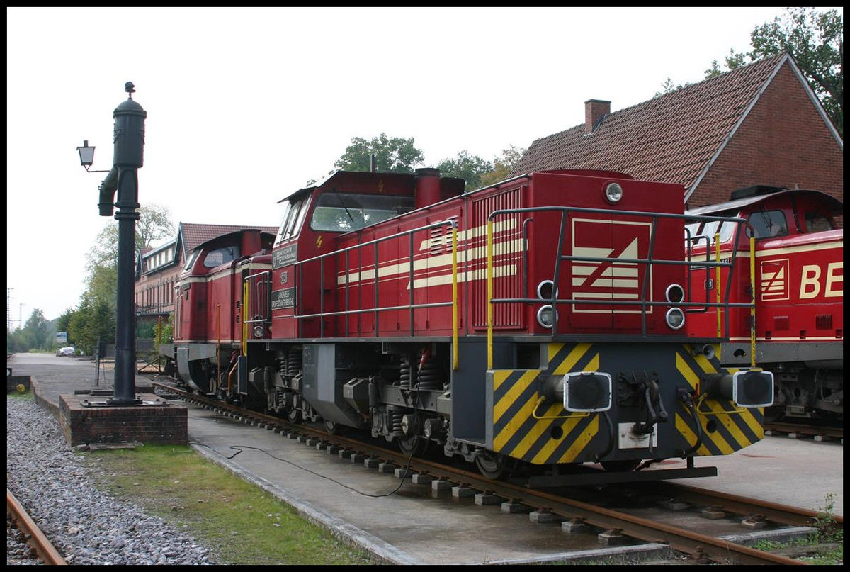 D 23 der Bentheimer Eisenbahn am 3.10.2006 im Bahnhof Bad Bentheim. Damals war dort sogar noch ein Wasserkran vorhanden.