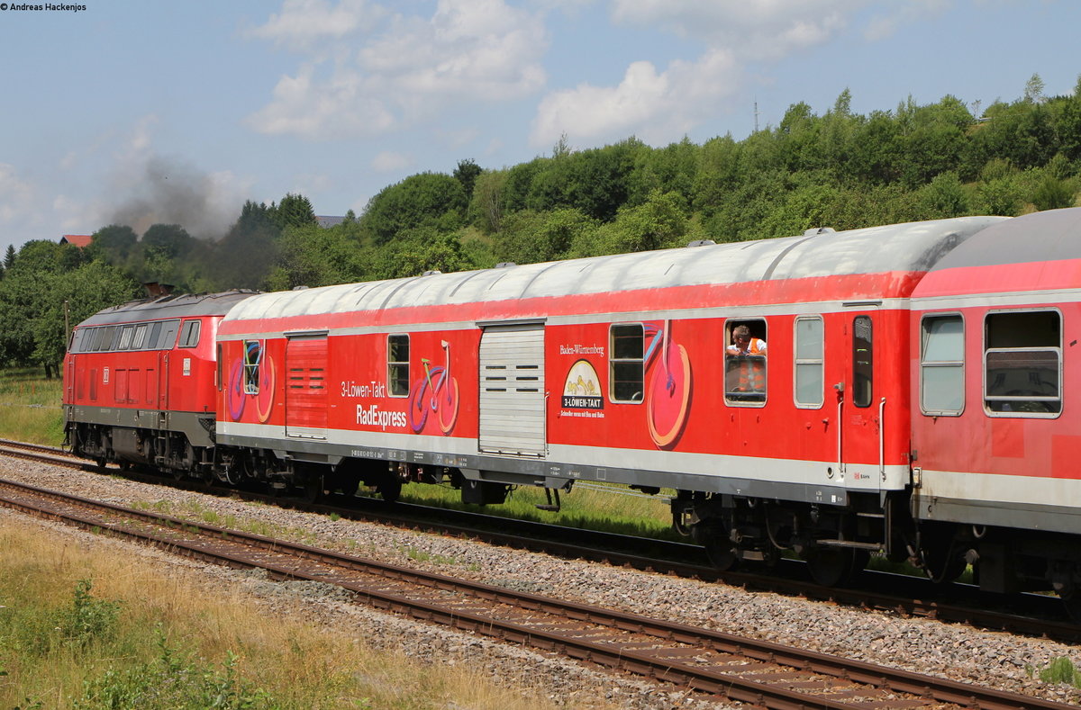 D-DB 50 80 92-80 102-8 Dduu 498.1 im RE 22304 (Neustadt(Scharzw)-Rottweil) geschoben von 218 487-7 in Döggingen 8.7.17