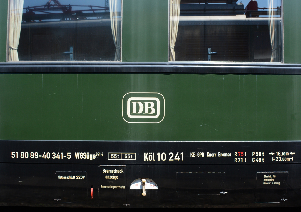 D-Zug Wagenbeschriftung im DB Museum Koblenz-Lützel - 19.07.2016
