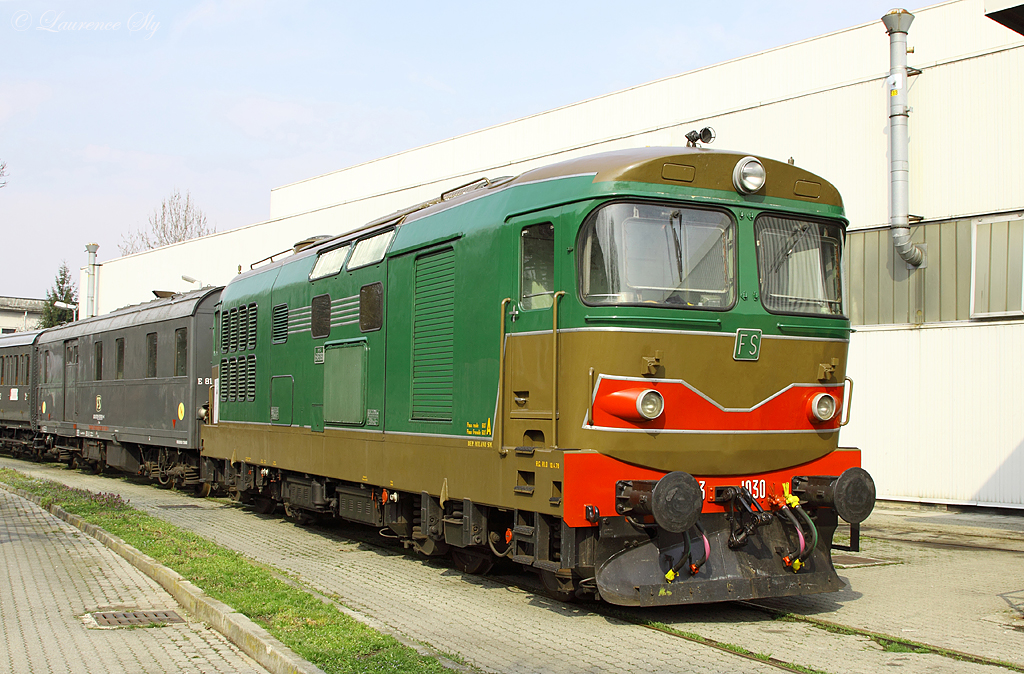 D.343 1030 on display during Milano Smistamento depot open weekend, 23 March 2013