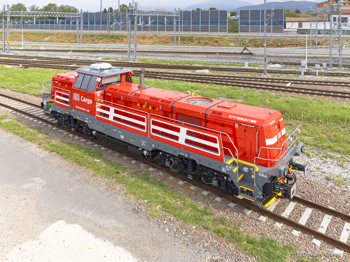 D744 034 DB Cargo Italia - Brescia fascio merci 02/08/2023
