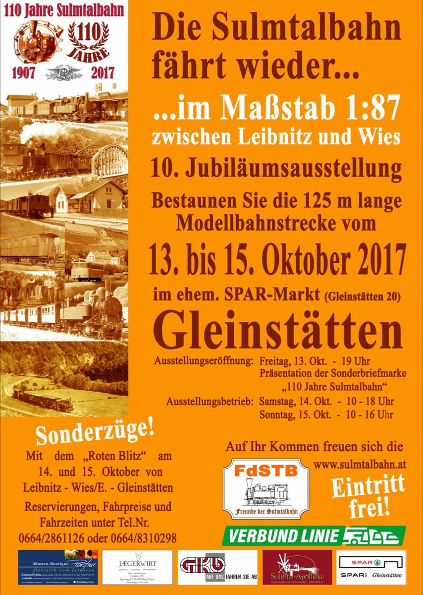 Da dürfte es einiges zu sehen geben . 

Plakat abgelichtet am 8.10.2017