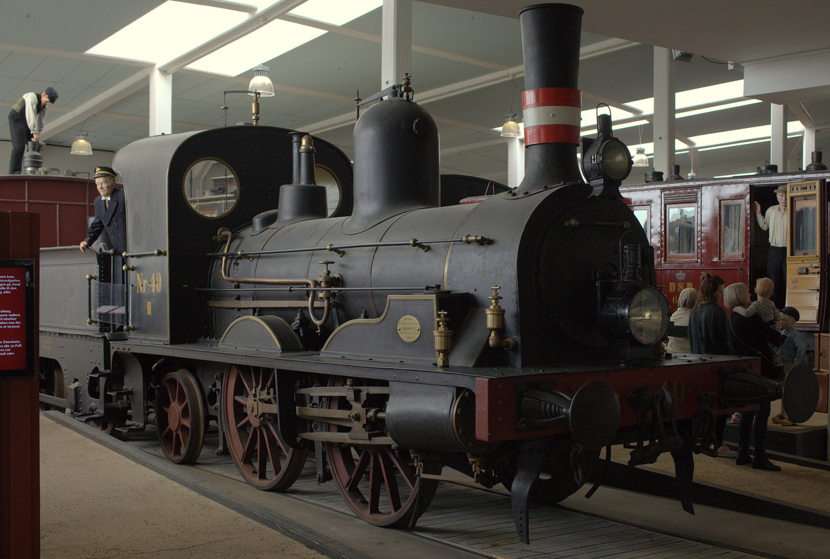 Dampflok Nr. 49  Eisenbahnmuseum  Odense .25.03.2017  10:39 Uhr.