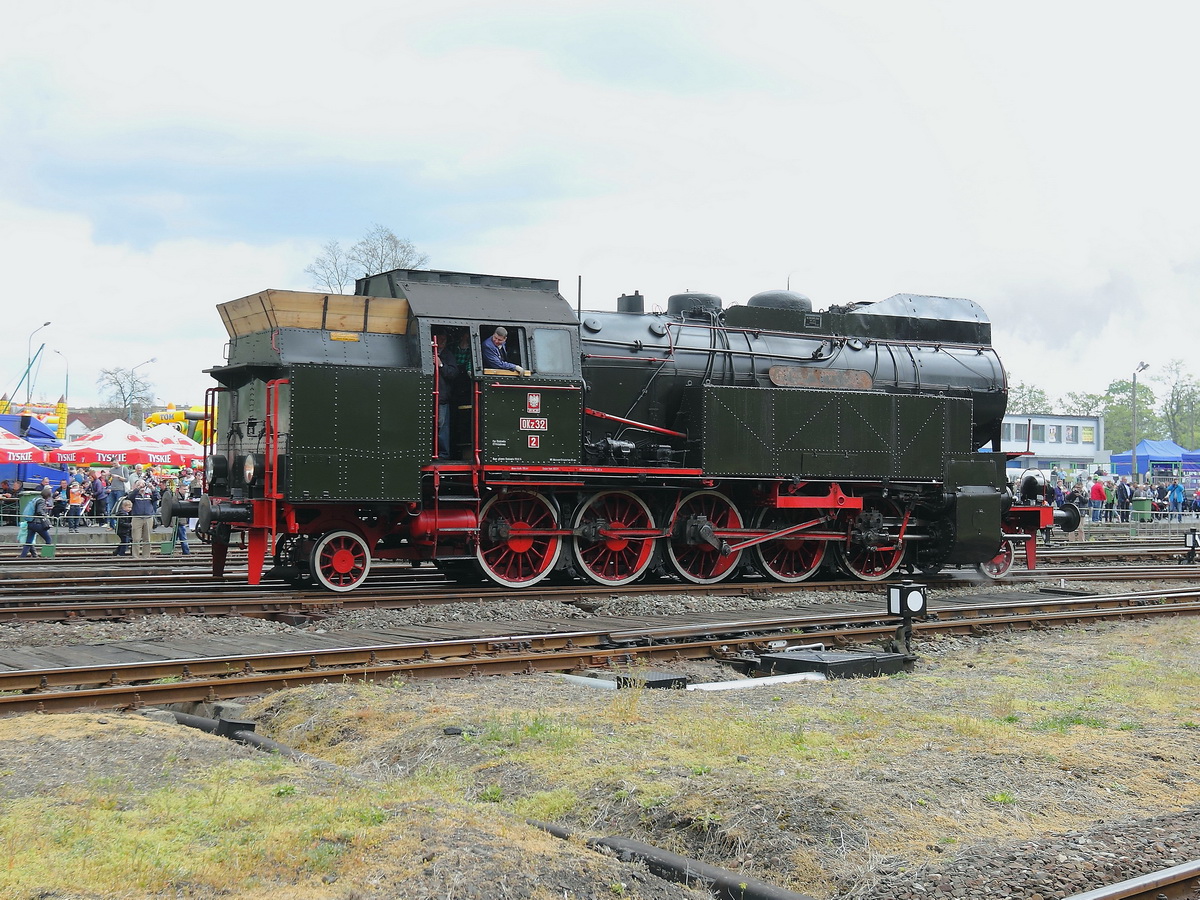 Dampflokparade in Wolsztyn, OKz32 2 rangiert zur Paradeaufstellung am 02. Mai 2015.