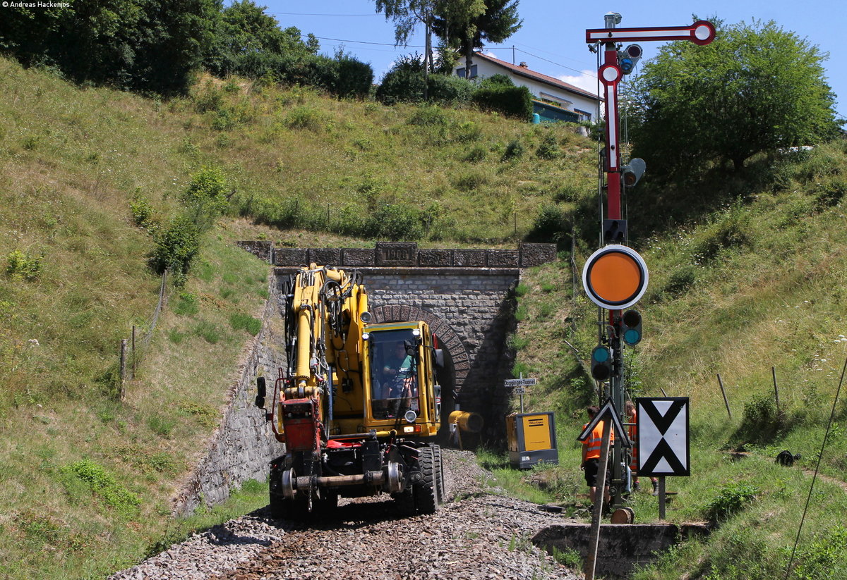 Das Abbaukomando auf Anfahrt oder die letzten Minuten des Einfahrsignal Döggingen 30.7.18