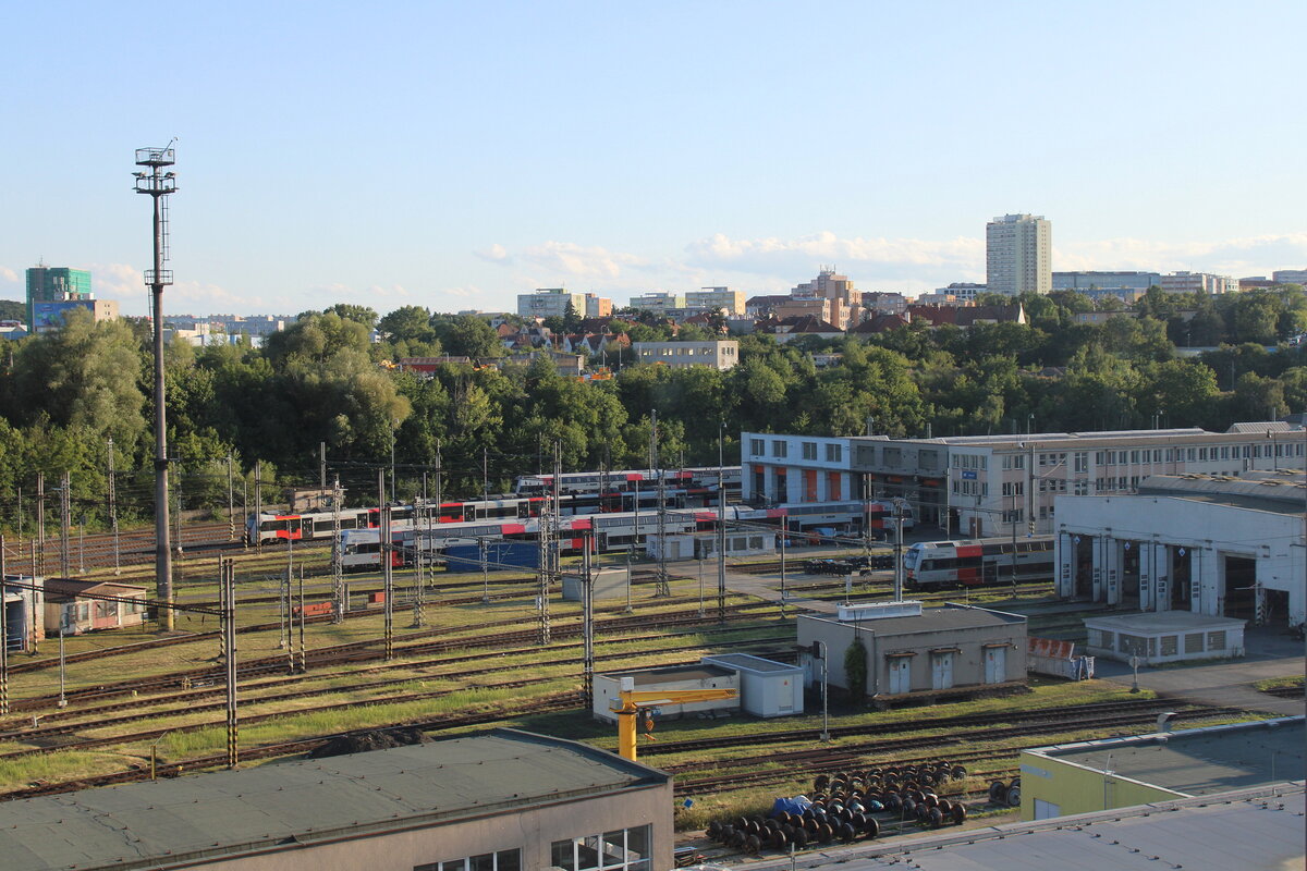 Das Depot Oblastn centrum dr¸by (Praha ONJ) am 29.07.2025 in Prag.