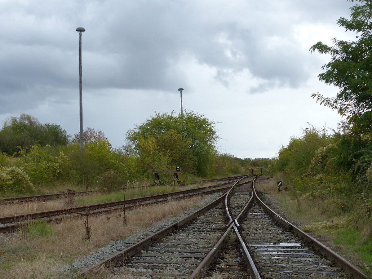 Das Ende der Gleisanlagen im TBw Staßfurt, aufgenommen beim Herbstfest am 28.09.2019.