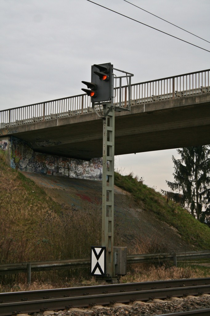 Das EVSig  aa  des Bahnhofs Mllheim (Baden), fotografiert am 29.01.14.