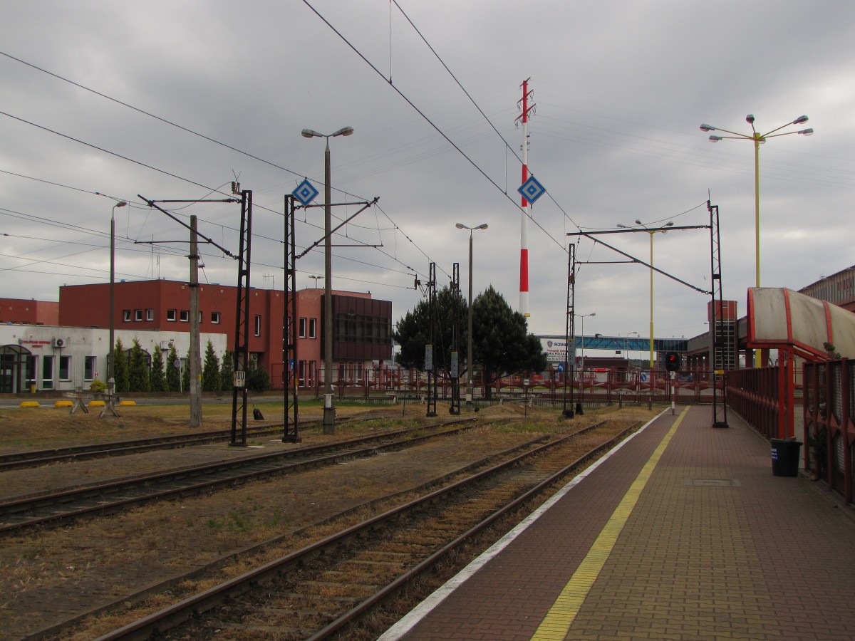 Das Gleiseinde am 03.06.2015 in Swinoujscie Port.
