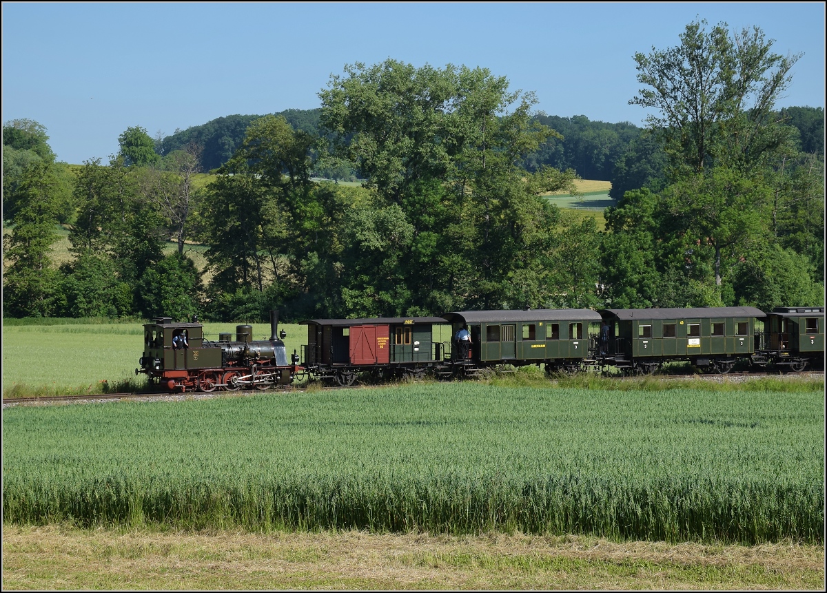 Das Kanderli fhrt wieder, jeden Sonntag. Wittlingen, Juni 2021.