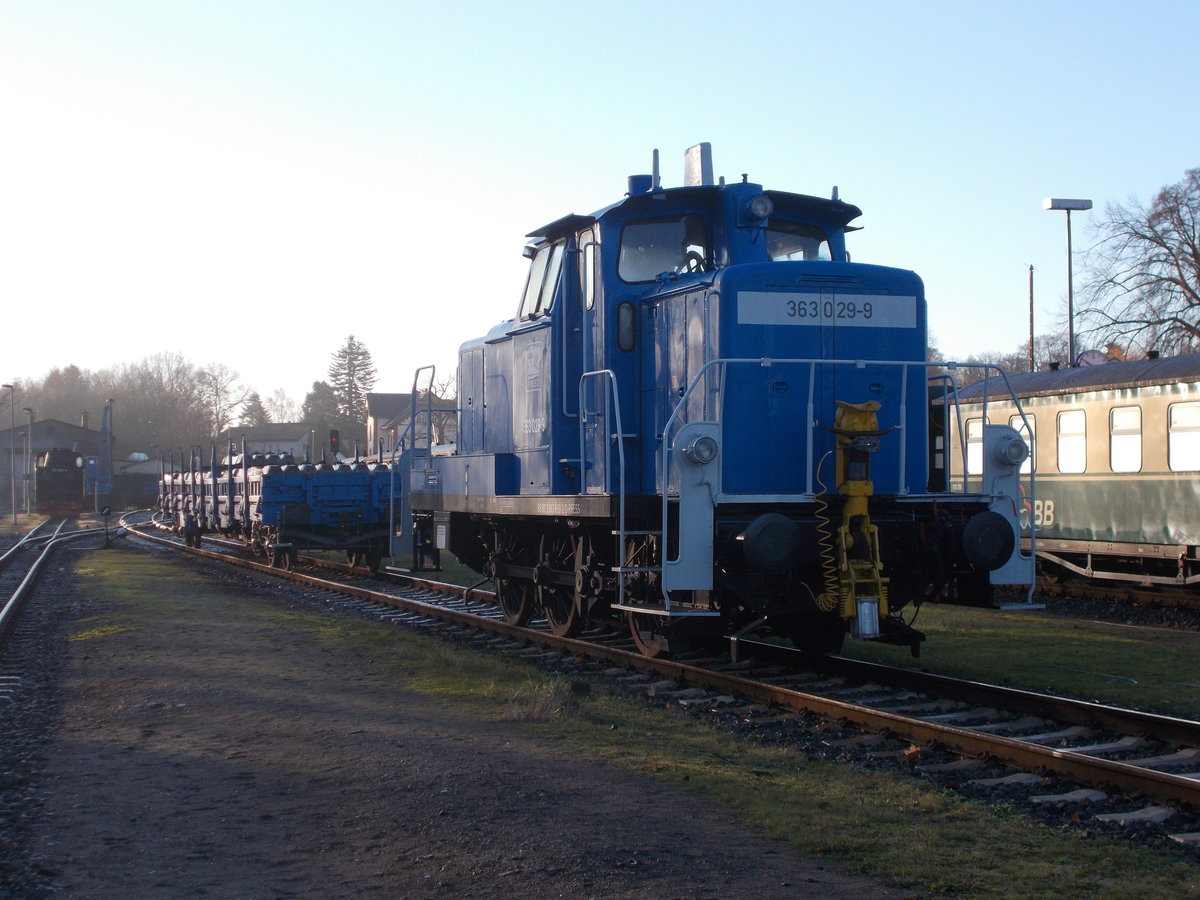 Das PRESS Dreibein 363 029,am 14.Dezember 2016,in Putbus.