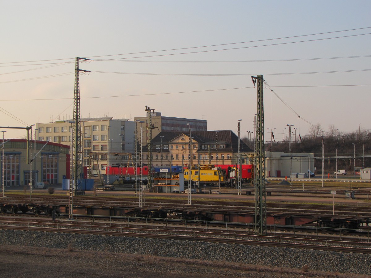 Das recht leere DB Werk Erfurt am 27.02.2016.