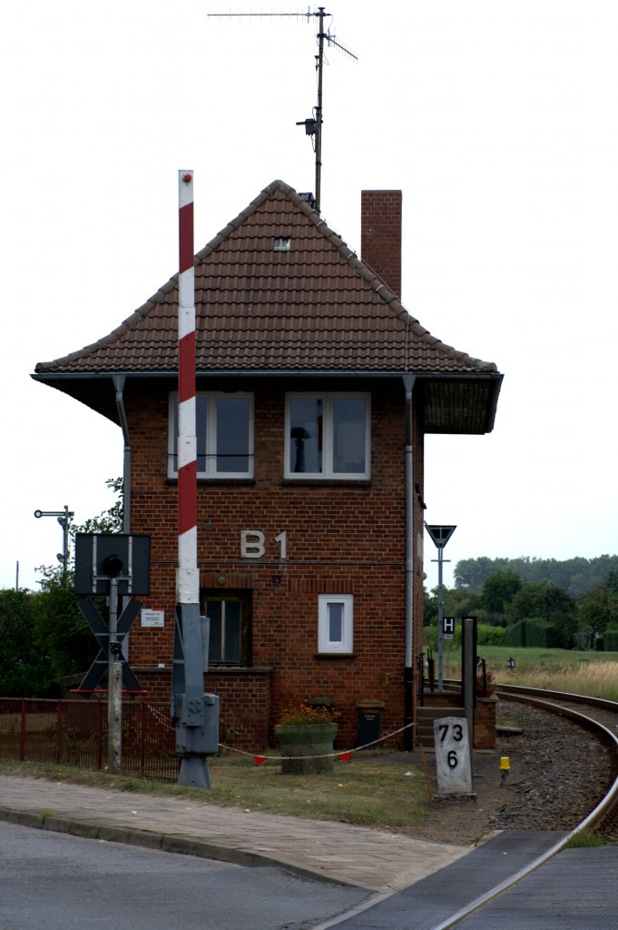 Das Stellwerk B1 in Malchow. 31.08.2013 15.31 Uhr.