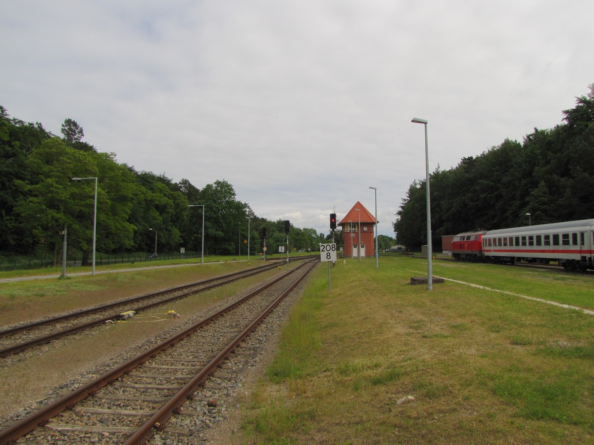Das Stellwerk Hef am 29.05.2014 in Heringsdorf (Usedom).